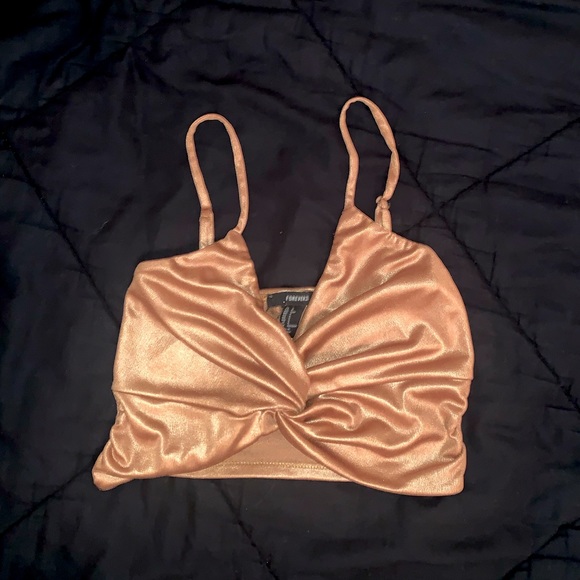 Forever 21 Tops - Gold Crop Top